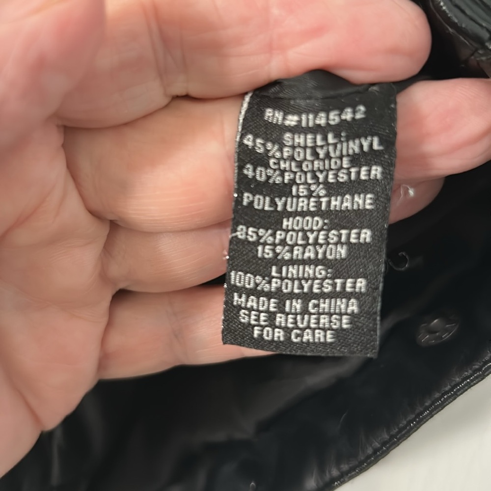Girls Black Leather Jacket size large - Picture 4 of 5